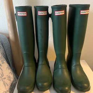 Hunter boots $37 each only worn twice in 3 years.perfect condition